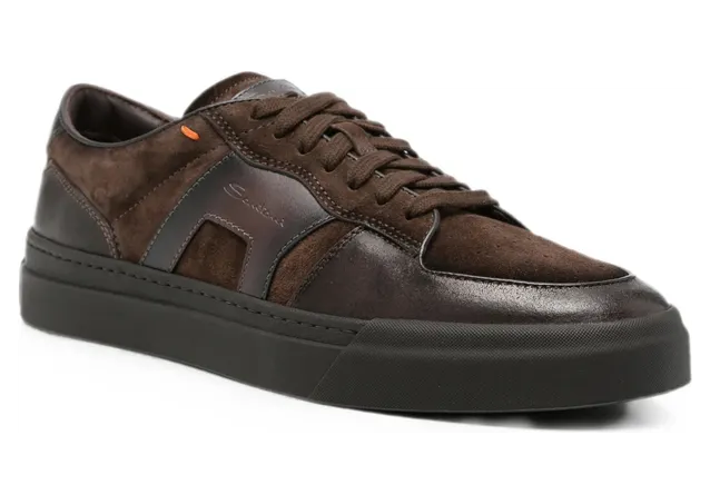 Santoni Suede-panelled Leather “Brown” (MBGT22221SMOT GEUT50) (3)