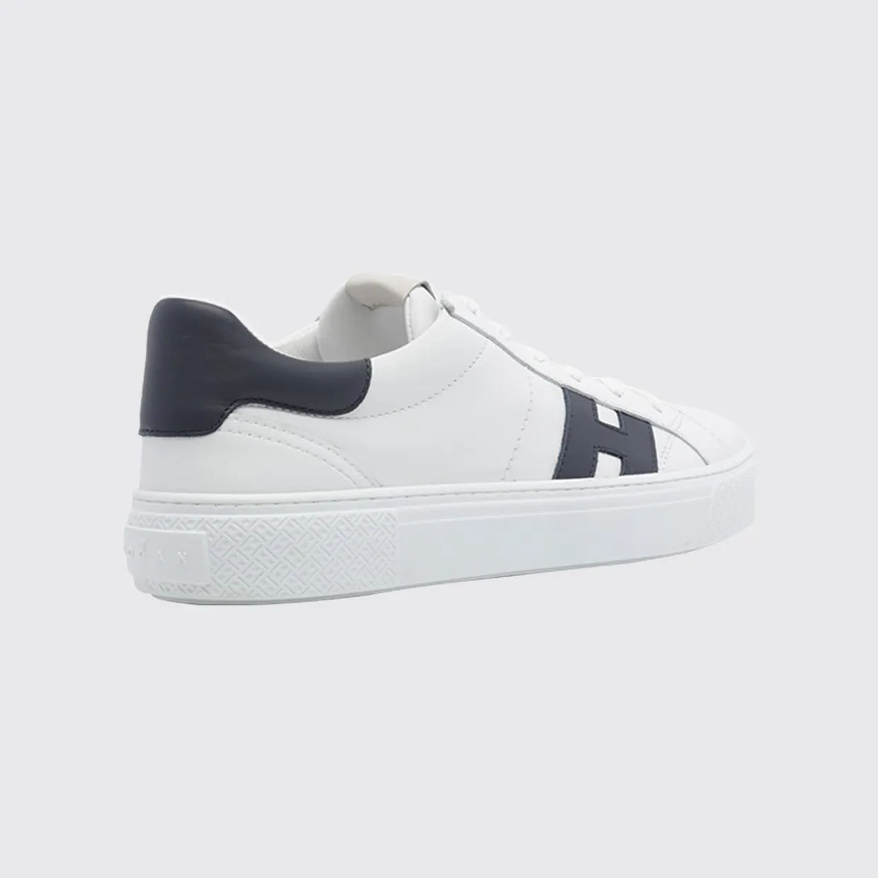 Hogan Crosswind Smooth Calfskin Sneakers with H Logo White (HXM7050GF10U450FD5) (2)