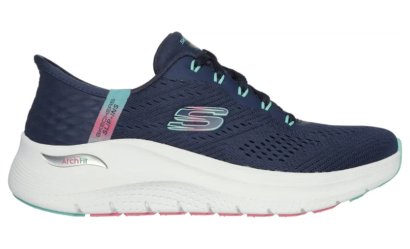 Skechers Slip-ins: Arch Fit 2.0 – Easy Chic – Marine / Turkoois – “Blauw” (150066 NVTQ)