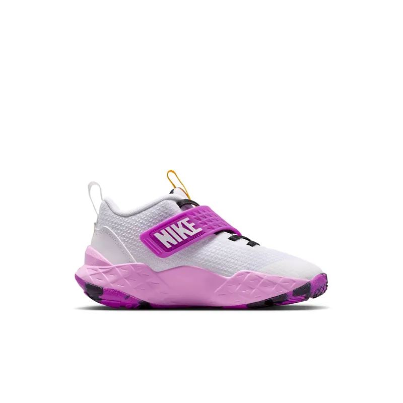 Nike Team Hustle D 12 White Gold Vivid Purple (HF6280-103)