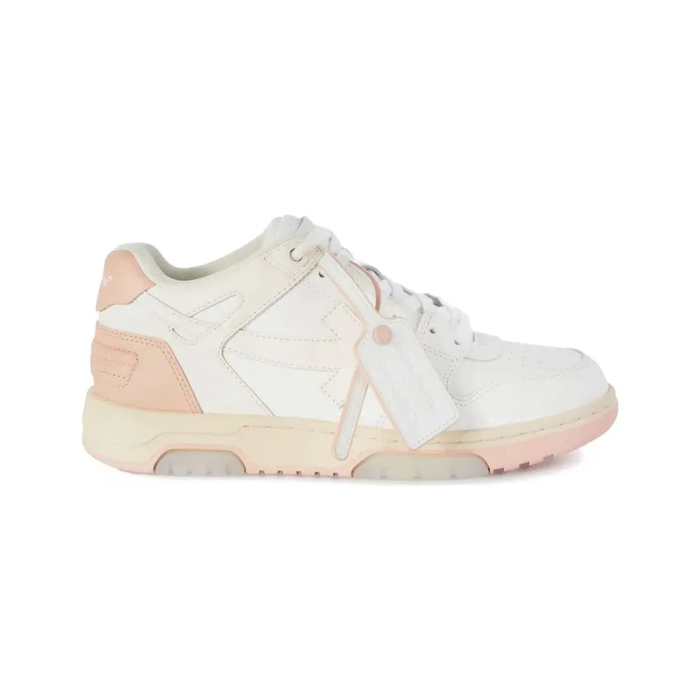 OFF-WHITE Out Of Office OOO Low Tops White Pink Beige (OWIA259S24LEA0050130)