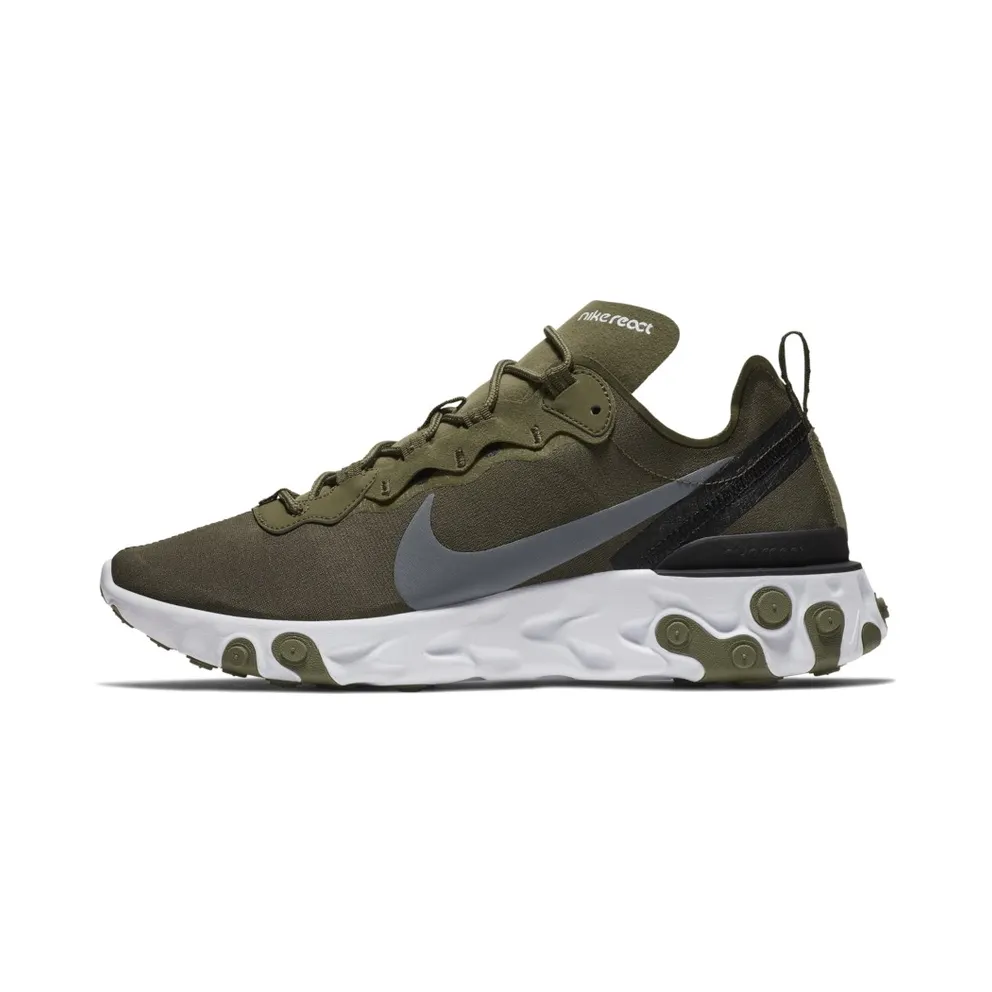 Nike React Element 55 Medium Olive Medium Olive/Black-White-Cool Grey (BQ6166-200)