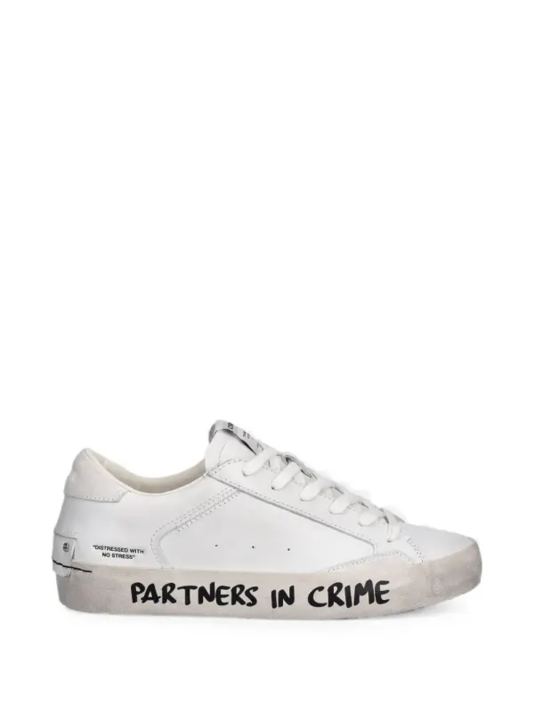 Crime London Distressed with tekst-print – White (26001PP5)