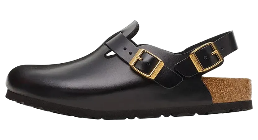 Birkenstock Tokio Leather “Black New Dressy Leather – Narrow Width” (1030819)