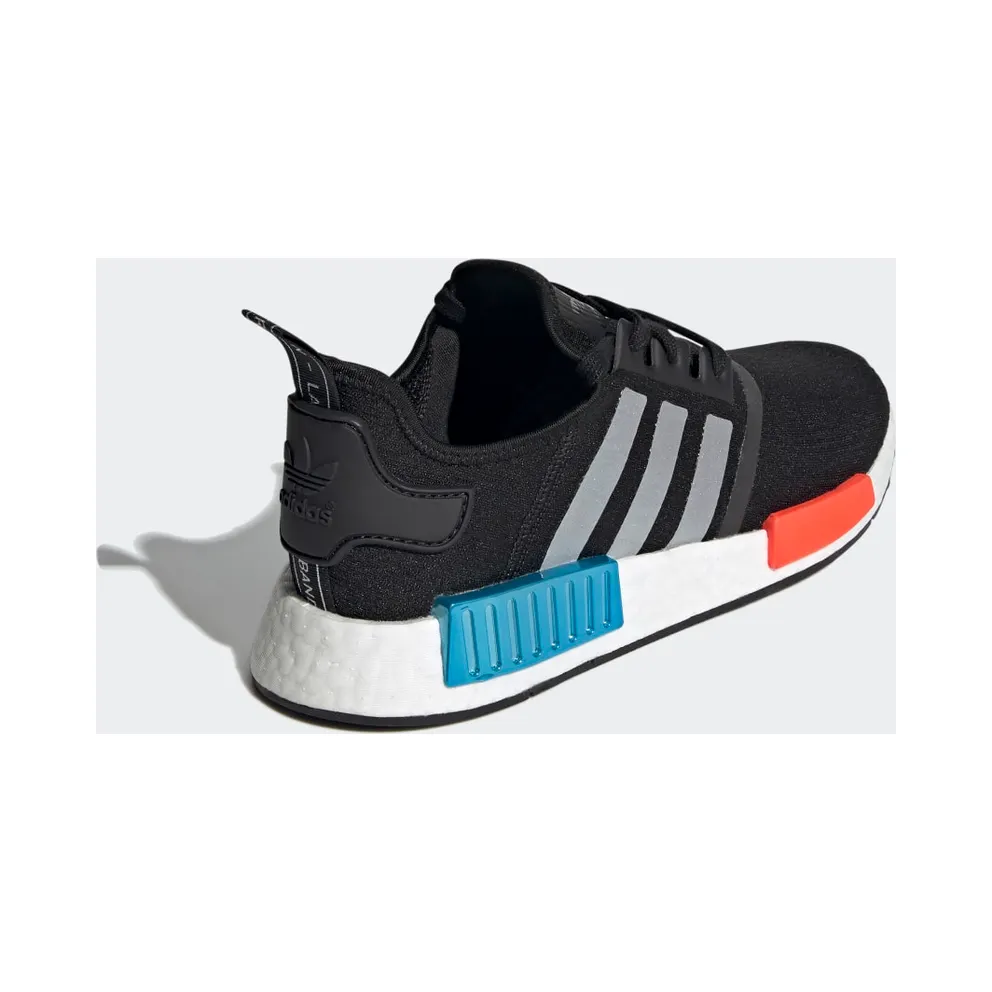 adidas NMD R1 Black Silver Solar Red Core Black/Silver Metallic/Solar Red (FY5727)