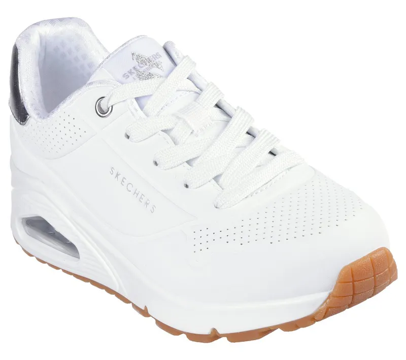 Skechers UNO Gen1 – Shimmer Away Sneaker White/Silver