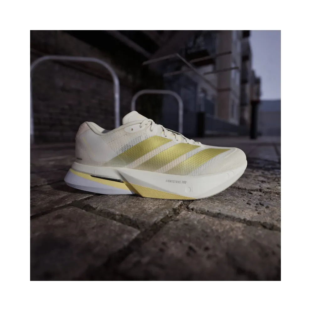 adidas Adizero Boston 13 Chalk White Gold Metallic Orange Tint (JS4952)