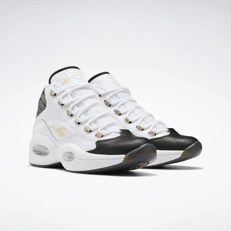 Reebok Question Mid Black Toe White/Black-Gold (Other Brands Other)