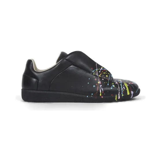 Maison Margiela Future leren met verfspatten “Black” (S57WS0554P7798)