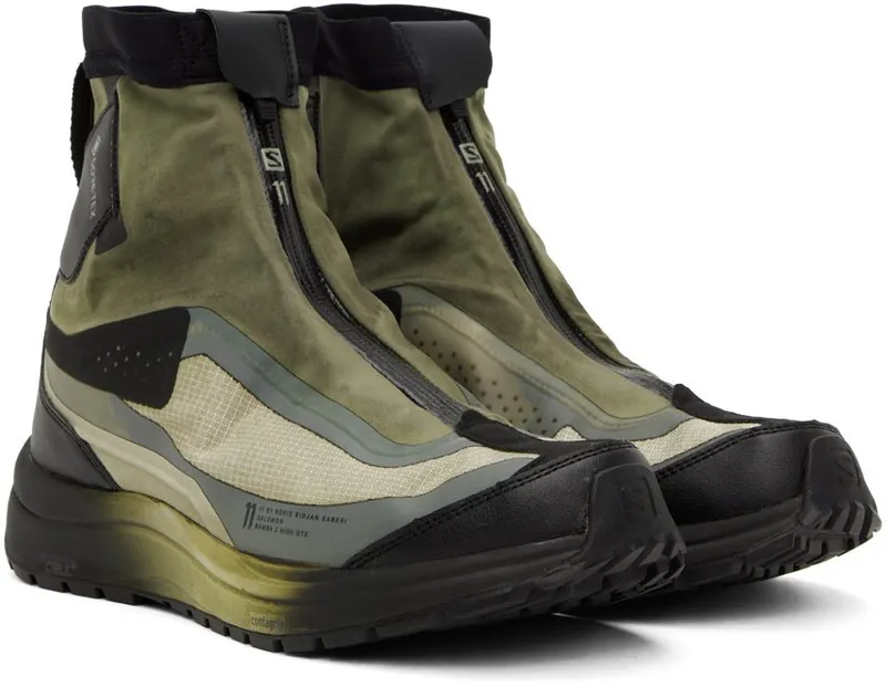 11 by Boris Bidjan Saberi Khaki & Black Salomon Edition Bamba 2 GTX High WEHR GRÜN (254 11xS)