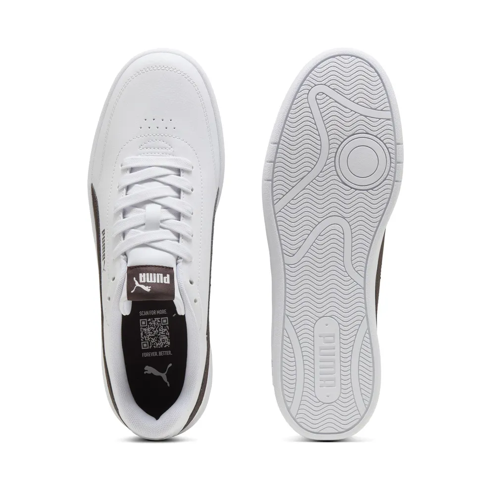 Puma Court Classic Clean “Puma White / Chocolate Fondue” (402223_21)