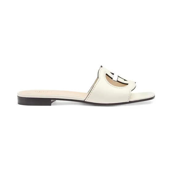 Gucci Cut Leather Flat Sandals 694451US0009022