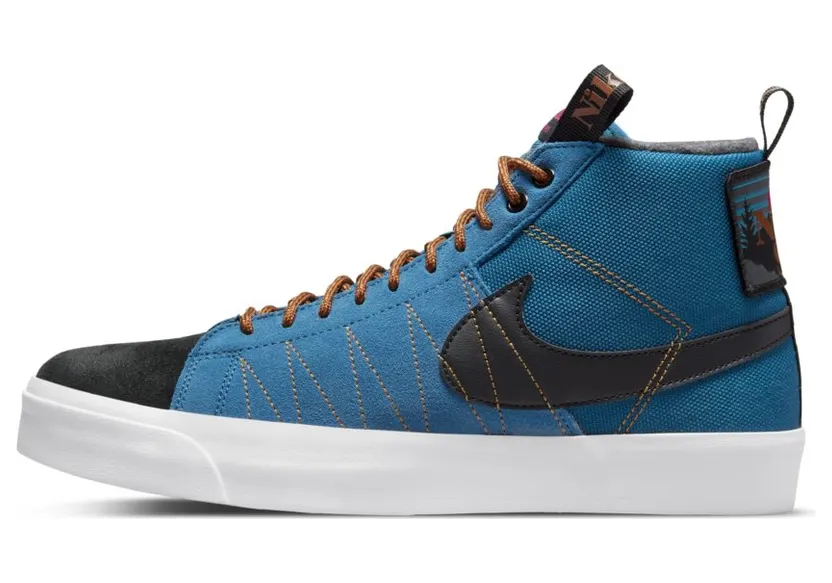 Nike SB Zoom Blazer Mid Premium Skateschoen Blauw (DC8903-400)