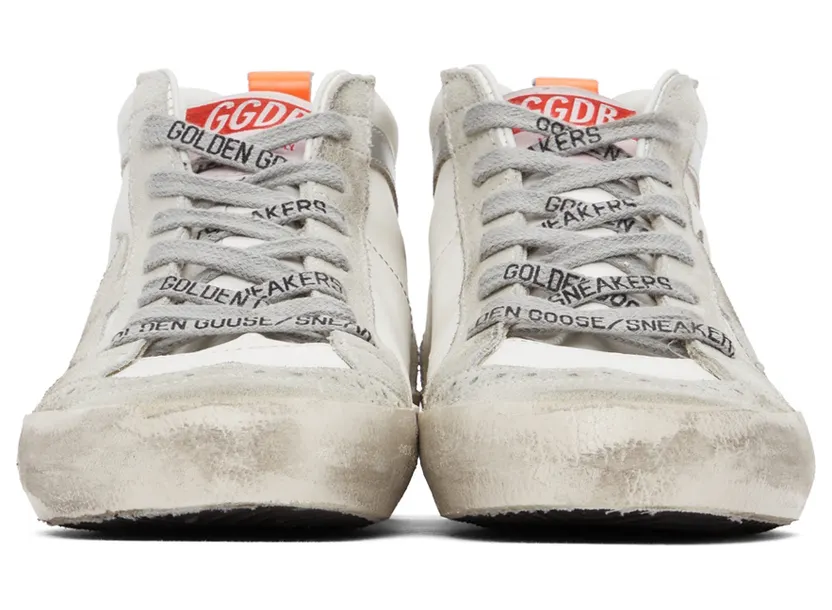 Golden Goose White & Grey Mid Star Classic Sneakers (GWF00122.F001089.10491) (2)