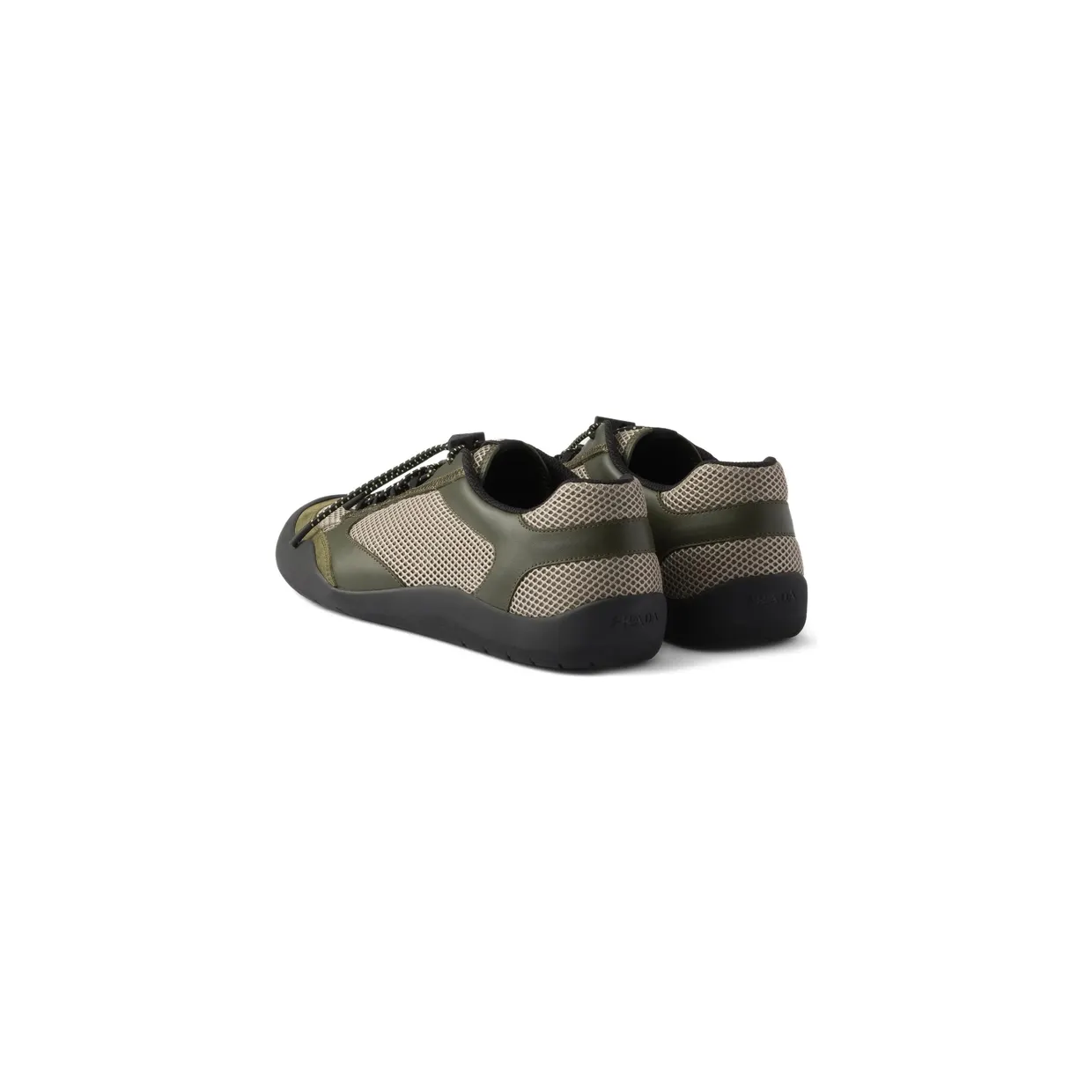 Prada Speedrock Leather and Mesh Fabric “Green/Neutrals” (2EE468 F G000 3ZM0 F0161) (4)