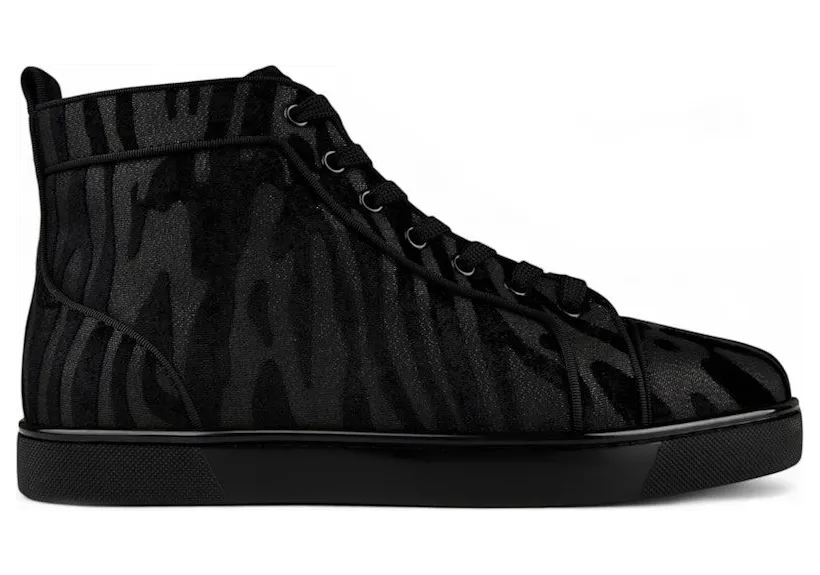 Christian Louboutin Louis Orlato Flat Black Zebra (1240398 BK01)