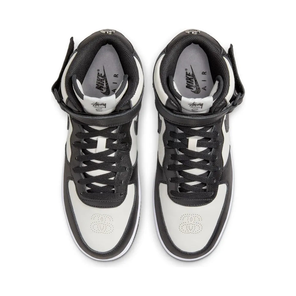 Nike x Stussy Air Force 1 Mid Black White (DJ7840-002)