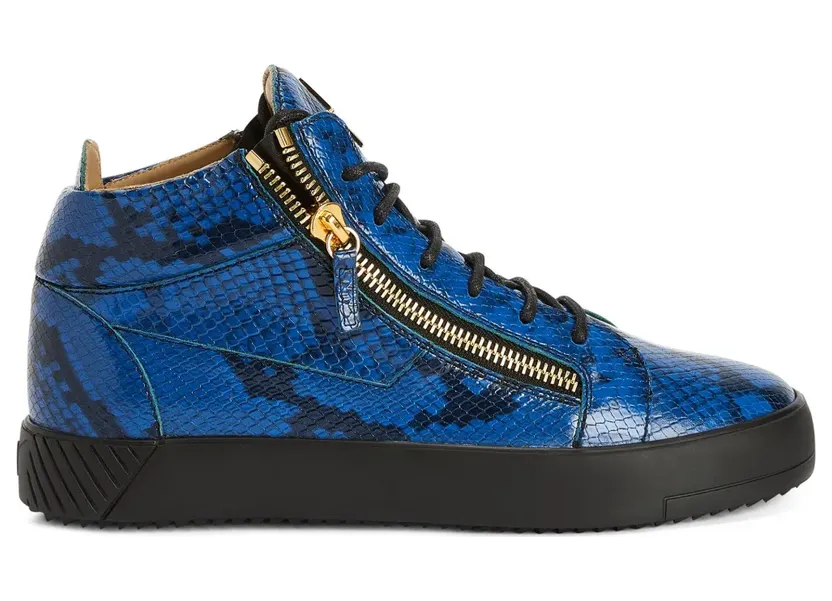 Giuseppe Zanotti Kriss mid-top sneakers met python-effect – Blauw (RU20080H01)