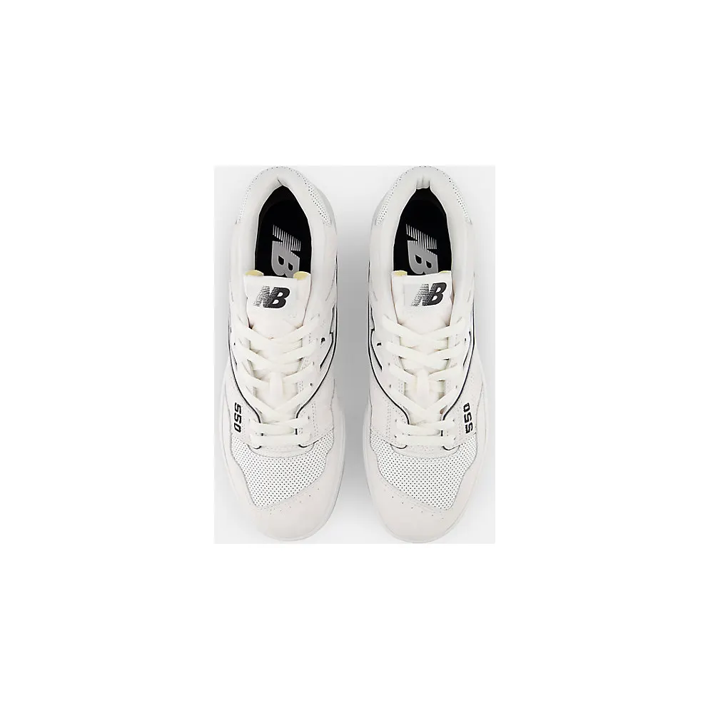 New Balance 550 White Perforated Leather Black (BB550PRB)