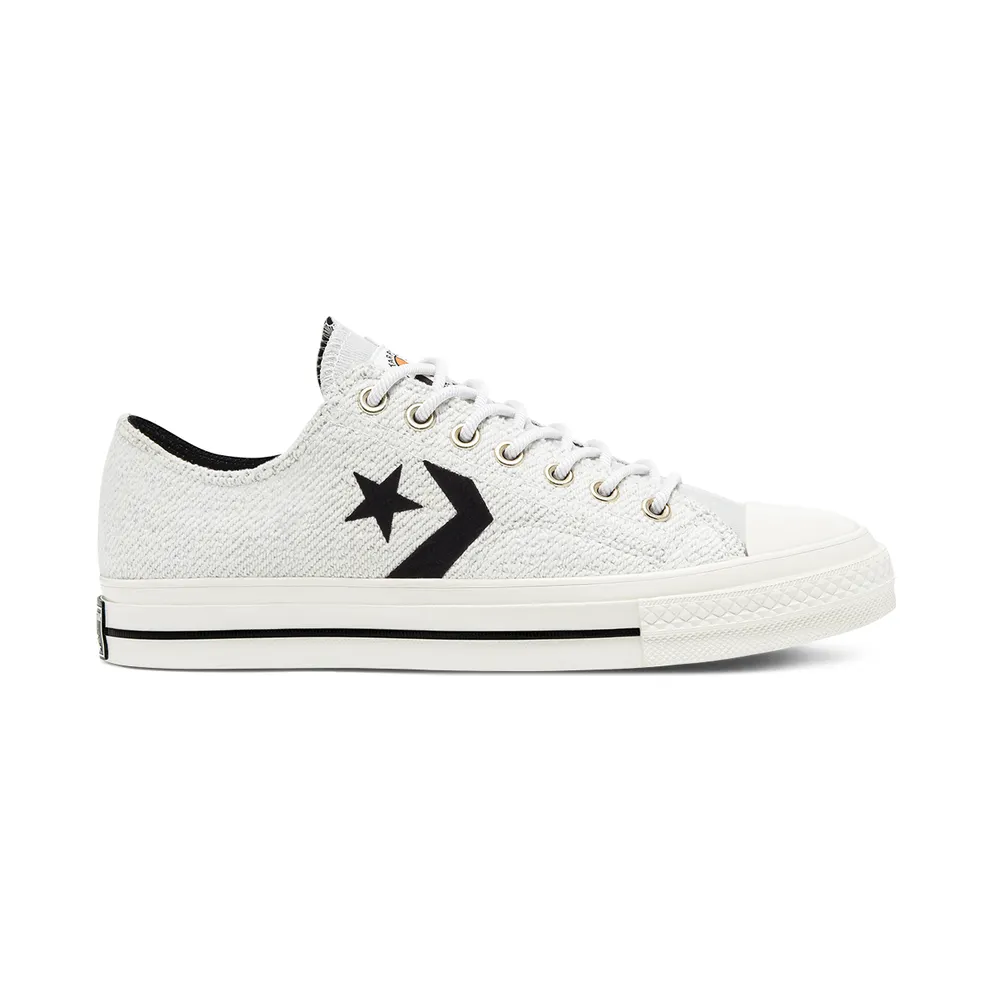 Converse Reverse Terry Star Player Low Top White/lunar Rock/black (168754C)