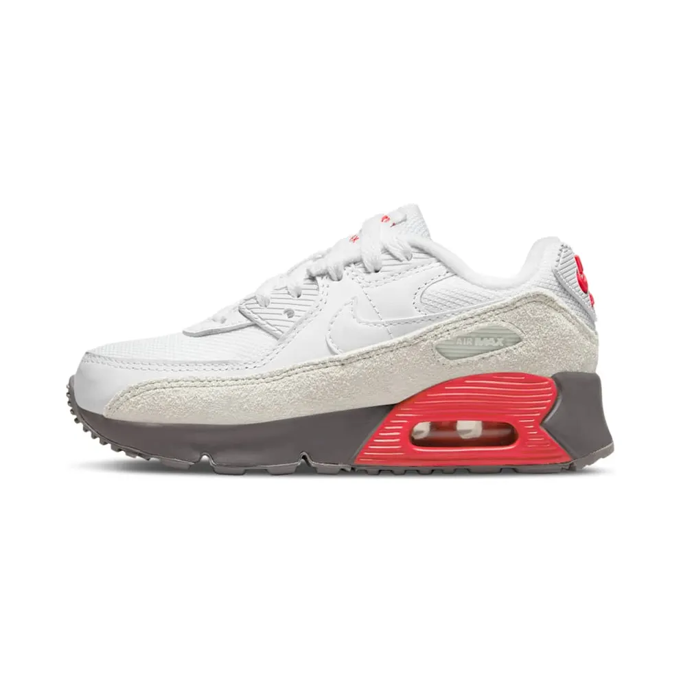 Nike Air Max 90 White Flat Pewter Red (PS) (CD6867-116)