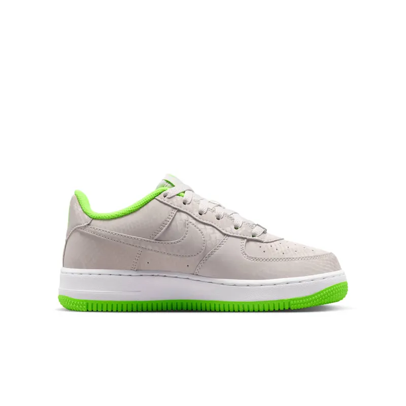Nike Air Force 1 Low GS “Vast Grey / White / Electric Green” (IO4610-002)