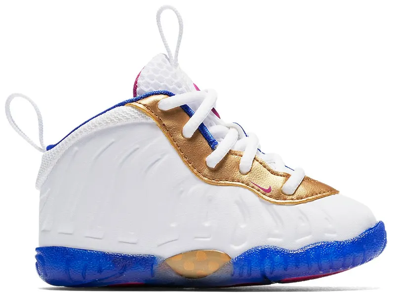 Nike Air Foamposite One Peanut Butter & Jelly (TD) White/Fuchsia Blast-Racer Blue (723947-103)