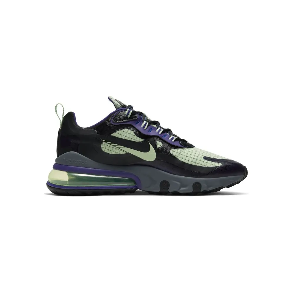 Nike Air Max 270 React Future Swoosh Black/Cool Grey-Court Purple-Vapor Green (CT1617-001)