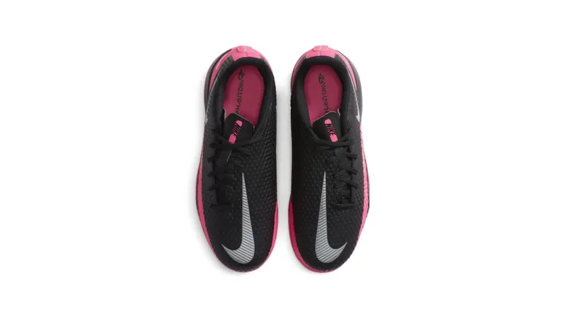 Nike Phantom GT Academy IC Black Pink Blast (Kids) Black/Pink Blast-Metallic Silver (CK8480-006)