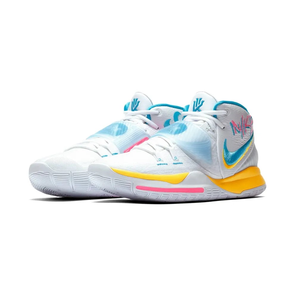 Nike Kyrie 6 90s White/Opti Yellow-Digital Pink-Blue Fury (BQ4630-101)