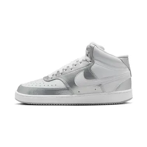 Nike Court Vision Mid Grey “White / Metallic Silver” (CD5436-108)
