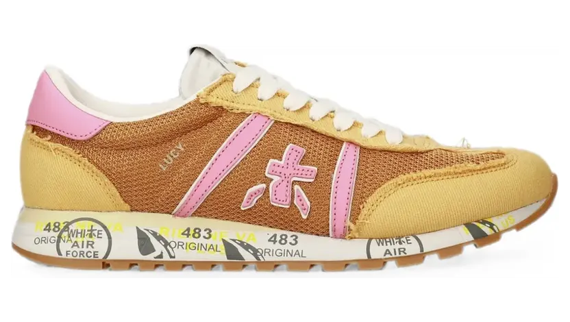 Premiata Lucy sneakers met vlakken – Geel (LUCYD8138)