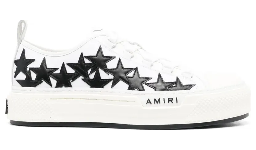 Amiri mit Stern-Patches “White” (PXMFS004)