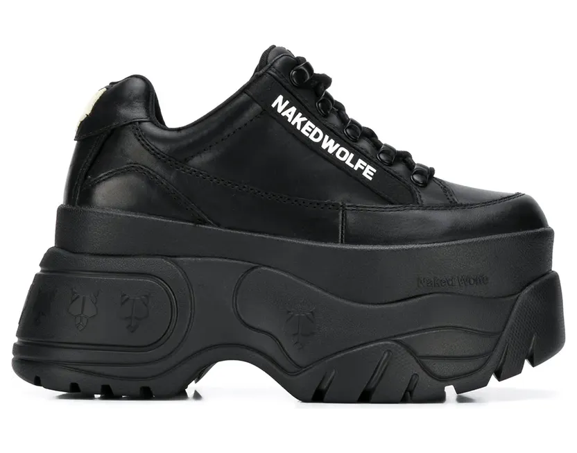NAKED WOLFE Sneakers met plateauzool – Zwart (NWSSPRINTER)