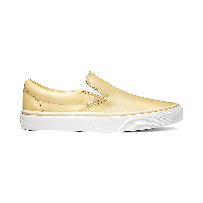 Vans Classic Leather Slip-On “Pearl” “Gold-True White” (VN0A38F7VMH)
