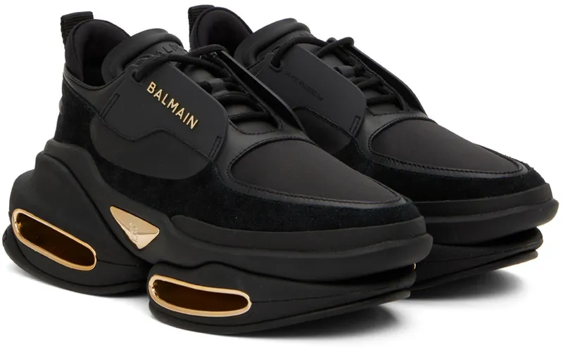 Balmain Black B-Bold Low-Top (YM1VI277LSSE)
