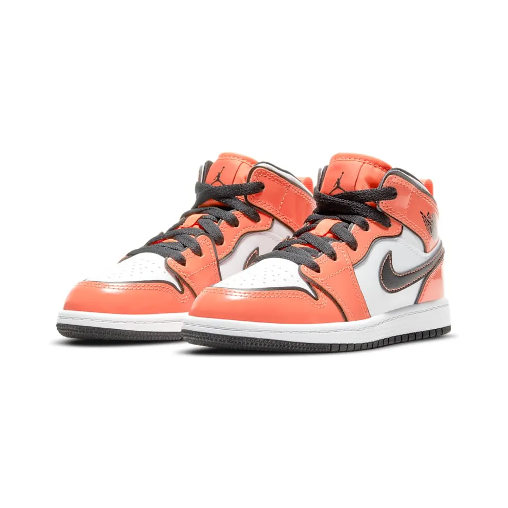 Jordan 1 Mid Turf Orange (PS) Turf Orange/White-Black (BQ6932-802)