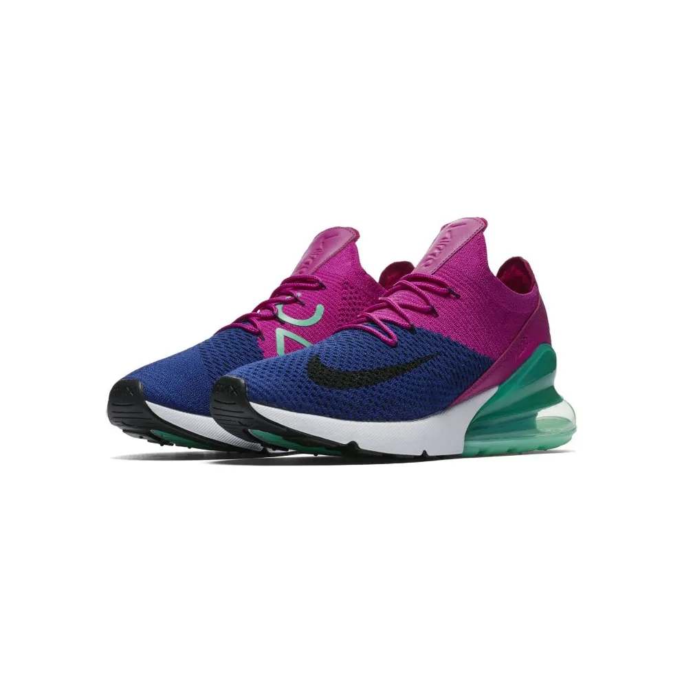 Nike Air Max 270 Flyknit Fuchsia Flash Deep Royal Blue/Black-Fuchsia Flash (AO1023-401)