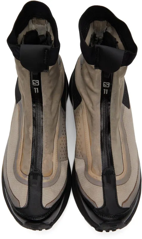 11 by Boris Bidjan Saberi Black & Taupe Salomon Edition Bamba2 High GTX Sneakers (218 11xS)
