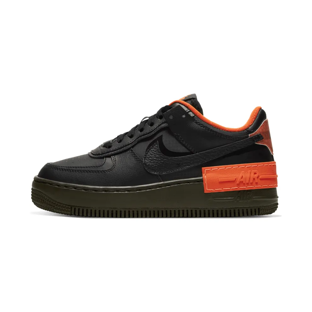Nike Air Force 1 Shadow Black Hyper Crimson Cargo Khaki (W) Black/Hyper Crimson-Cargo Khaki-Back (CQ3317-001)