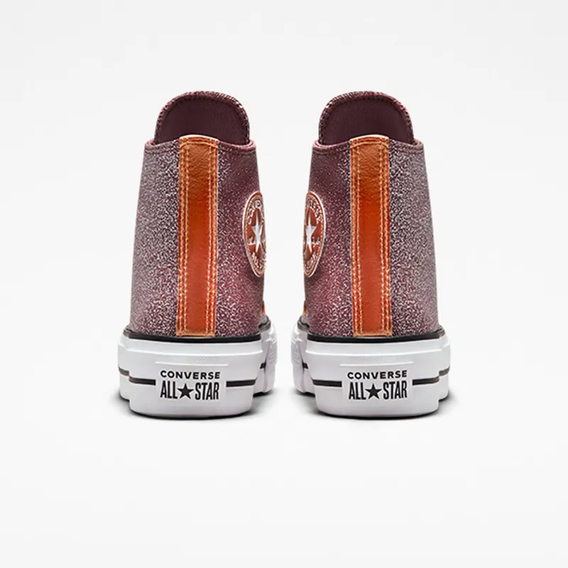 Converse Chuck Taylor All Star Lift Platform Metallic Glitter Dark Wine/copper/White (A03240C)
