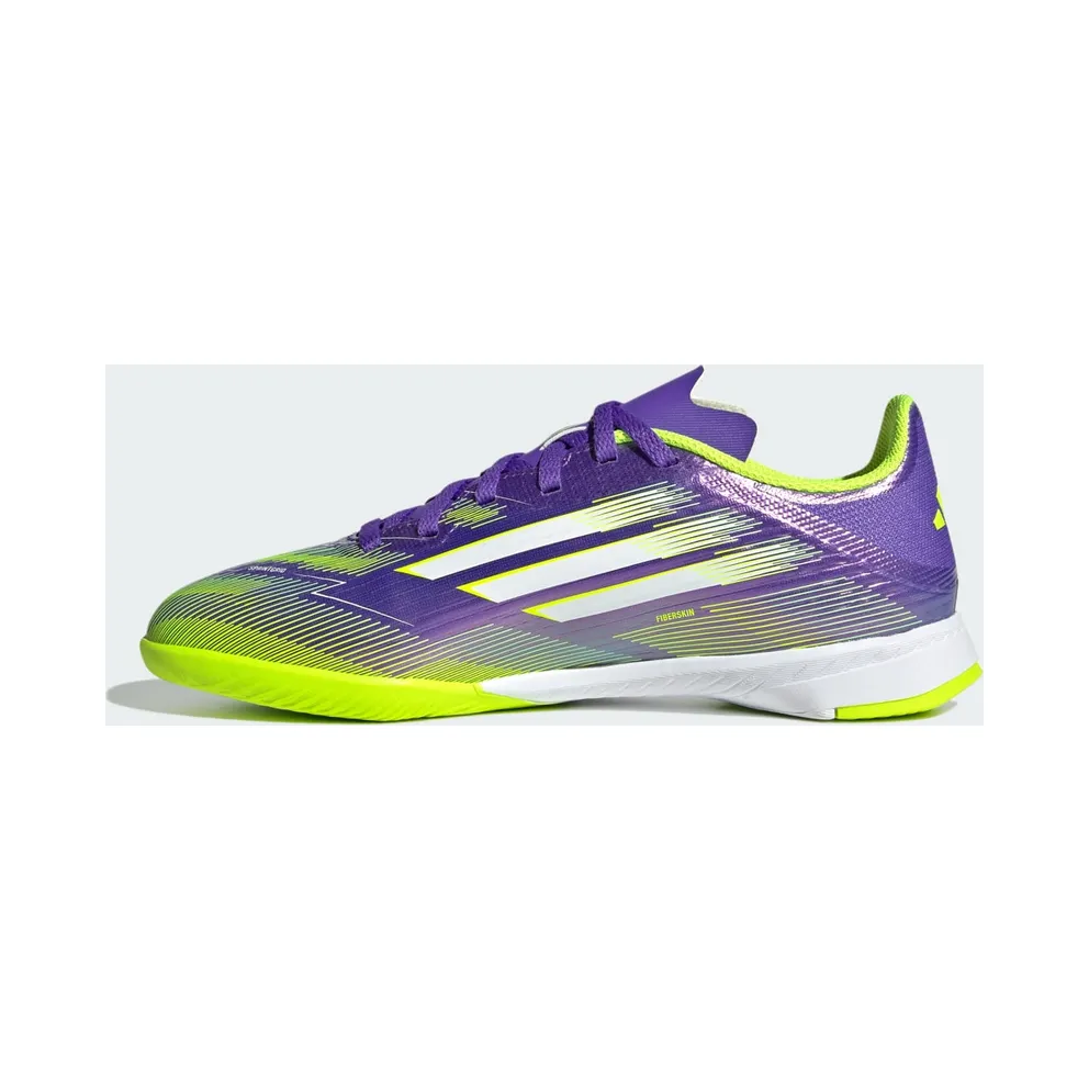 adidas F50 League Indoor Boots Kids “Purple Rush / Cloud White / Lucid Lemon” (JH7750)