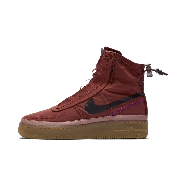 Nike Air Force 1 Shell “Dark Pony / Desert Dust / Laser Orange / Burgundy Ash” (BQ6096-200)