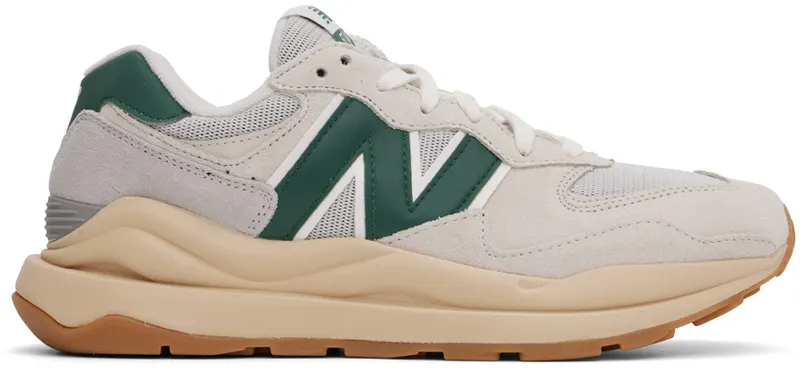 New Balance Beige & Green 57/40 Sneakers (M5740RSG)