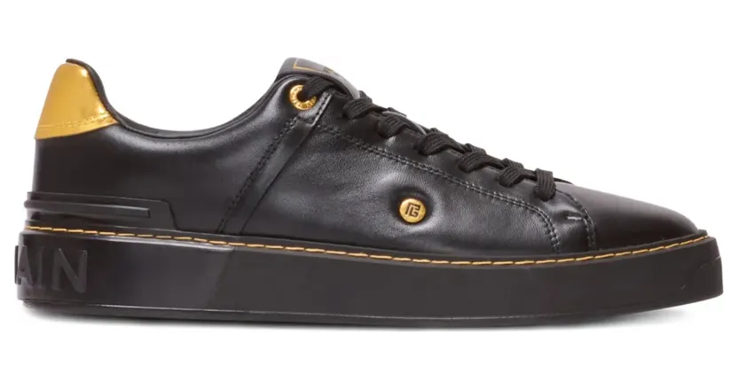 Balmain B-Court leren sneakers – Zwart (FN1VI752LNSS)
