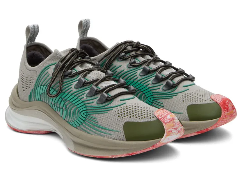 Gucci Gray Run Sneakers (699157 USM20) (4)