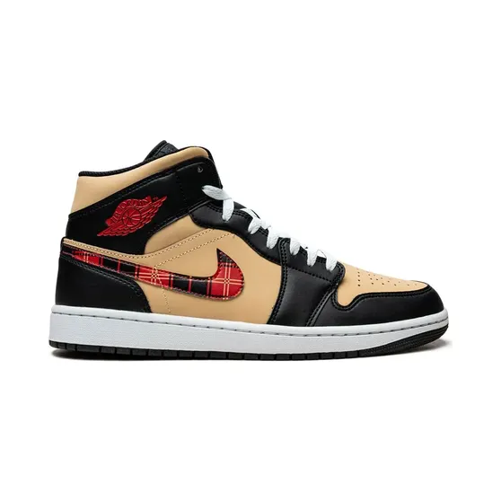 Jordan Air Jordan 1 Mid Tartan Swoosh “Black” (DZ5329)
