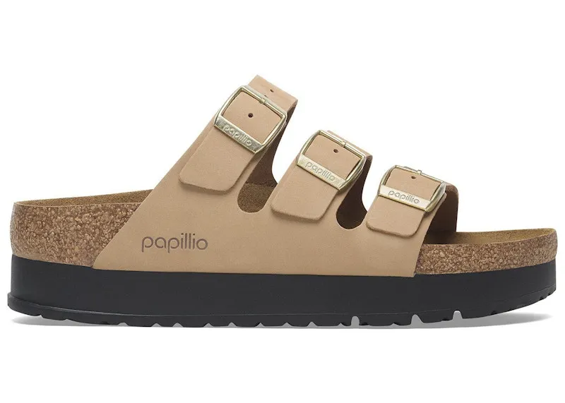 Birkenstock Florida Flex Platform Nubuck Leather Sandcastle (1029760)