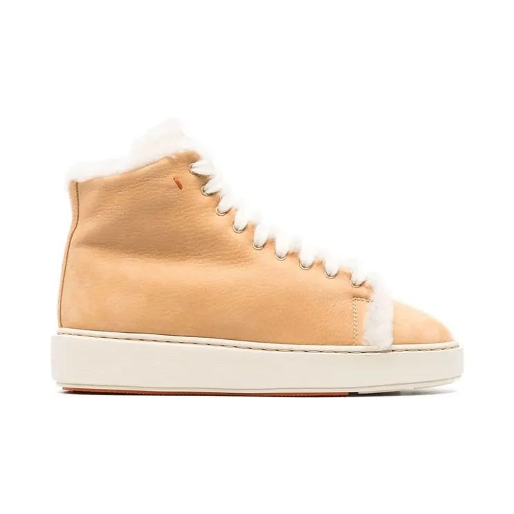 Santoni High-Top-Sneakers mit Shearling Nude (WBCD61041TIAP)
