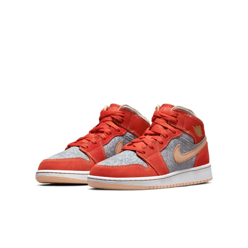 Jordan 1 Mid Denim Red (GS) (DM4384-600)